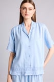 DeFacto Regular Fıt Pijama Yaka Dokuma Pijama Üst G8217AX26SMBE745
