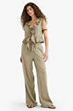 Wide Leg Çift Cepli Normal Bel Standart Boy Pantolon