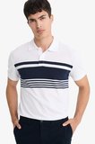 DeFacto %100 Pamuk Regular Fit Polo Yaka Kısa Kollu Çizgili Tişört D7600AX25SPWT32