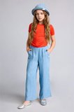 DeFacto Culotte Geniş Paça Açık Mavi Jean Pantolon Kız Çocuk G0252A826SMNM39