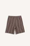 Regular Fit Jakarlı Bermuda