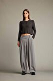 Baggy Fit Fermuarlı Normal Bel Standart Boy Pantolon