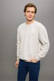 	Boxy Fit Bisiklet Yaka Basic Düz Pike Sweatshirt
