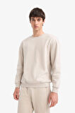 	Boxy Fit Bisiklet Yaka Basic Düz Pike Sweatshirt