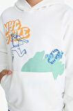 Erkek Çocuk 2'li Takım Baskılı Kapüşonlu Sweatshirt Eşofman Altı 