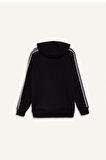 Boxy Fit Kapüşonlu Baskılı Sweatshirt
