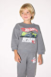 Erkek Bebek Hot Wheels 2'li Takım Sweatshirt Eşofman Altı