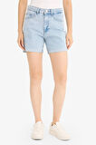 Boyfriend Yüksek Bel Duble Paça Jean Şort