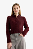 Coool Slim Fit Dar Kesim Bisiklet Yaka Triko Hırka