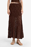 A Form Yüksek Bel Dantel Maxi Etek