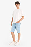 Slim Fit Dar Kesim Jean Bermuda