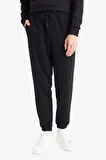 Regular Fit Beli Bağcıklı Paçası Lastikli Cepli Basic Düz Jogger Eşofman Altı