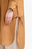 DeFacto Regular Fit Basic Düz Yanları Bağcıklı Uzun Kollu Tesettür Gömlek Tunik F2182AX25SMBN563