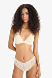 Simli Dantel Kapsız Pedsiz Balensiz Triangle Bra-Fall in Love