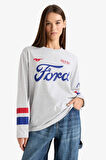 Ford Motor Company Oversize Geniş Kalıp Bisiklet Yaka Uzun Kollu Tişört