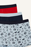 Erkek Çocuk Desenli 3'lü Boxer