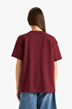 Oversize Geniş Kalıp Bisiklet Yaka Kısa Kollu Tişört