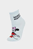 Kız Çocuk Disney Mickey & Minnie 3'lü Pamuklu Uzun Çorap