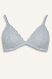 Simli Dantel Kapsız Pedsiz Balensiz Triangle Bra-Fall in Love
