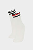 Kız Çocuk 2'li Pamuklu Uzun Çorap