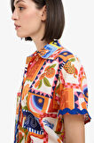 DeFacto Regular Fit Tropikal Desenli Plaj Gömleği-Fall in Love F5496AX25HSOG343