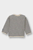 Erkek Bebek Bisiklet Yaka Çizgili Sweatshirt