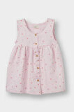 Kız Bebek 2'li Takım Çıtçıtlı Uzun Kollu Body Kalp Desenli Elbise