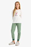 Kız Çocuk Regular Fit 2'li Pijama Takımı