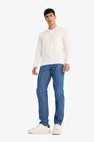 Tapered Fit Geniş Paça Jean Pantolon