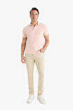 DeFacto %100 Pamuk Slim Fit Dar Kesim Polo Yaka Kısa Kollu Pamuklu Nakışlı Pike Polo Tişört E2633AX25SMBR476