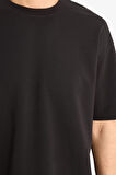 Oversize Geniş Kalıp Bisiklet Yaka Basic Düz Kısa Kollu Tişört