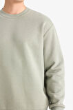 Relax Fit Bisiklet Yaka Kalın İçi Yumuşak Tüylü Basic Düz Sweatshirt