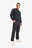 %100 Pamuk Regular Fit Bisiklet Yaka Sweatshirt