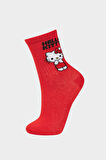 Kız Çocuk Hello Kitty 3'lü Pamuklu Uzun Çorap
