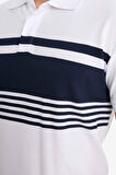 Regular Fit Polo Yaka Kısa Kollu Çizgili Polo Tişört