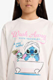 Kız Çocuk Disney Lilo & Stitch Pijama Takımı Uzun Kollu Üst Uzun Alt