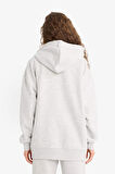 Oversize Geniş Kalıp Kapüşonlu Fermuarlı Sweatshirt