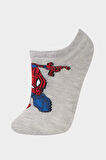 DeFacto Erkek Çocuk Marvel Spiderman 3'lü Pamuklu Patik Çorap F2580A8NSKR1
