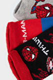 DeFacto Erkek Çocuk Marvel Spiderman 3'lü Pamuklu Patik Çorap F2580A8NSKR1