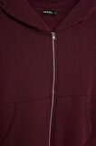 Coool Cropped Fit Kapüşonlu Kalın Fermuarlı Sweatshirt