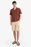 DeFacto Regular Fit Polo Yaka Jakarlı Kısa Kollu Gömlek E5693AX25SMBN326