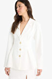 Fitted Krep Blazer Ceket