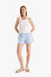 DeFacto Regular Fit Yuvarlak Yaka Kolsuz Ribana Pijama Üstü-Fall in Love F0110AX25SMER98