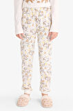 Kız Çocuk Pijama Takımı Baskılı Uzun Kollu Üst Uzun Alt 