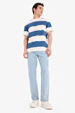 DeFacto %100 Pamuk Regular Fit Bisiklet Yaka Çizgili Kısa Kollu Tişört E5485AX25SMBE607