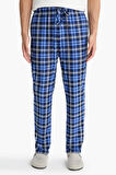 Regular Fit Cepli Polar Kareli Pijama Altı