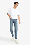Slim Tapered Fit Dar Kalıp Normal Bel Daralan Paça Jean Pantolon