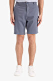 Regular Fit Dokulu Bermuda Şort