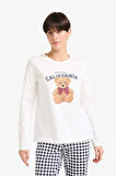 Regular Fit Uzun Kollu 2'li Takım Fall in Love