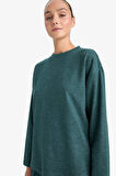 Relax Fit Bisiklet Yaka Sweatshirt
